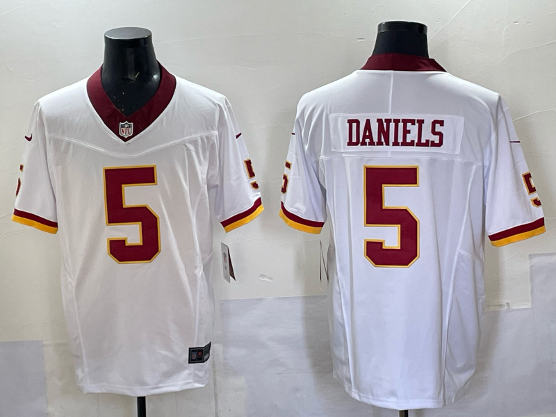 Men Washington Redskins #5 Daniels white Nike Limited NFL Jersey 004->milwaukee brewers->MLB Jersey